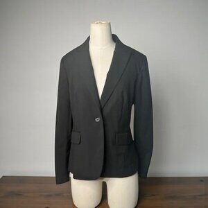 Banana Republic Black Blazer – Petite 8P | One-Button Classic Work Jacket